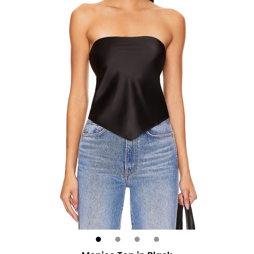 Black Satin Tube Top